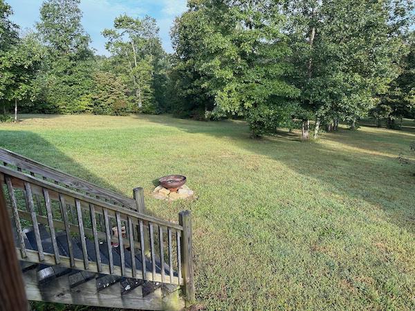 A view from the back porch of our cabin.